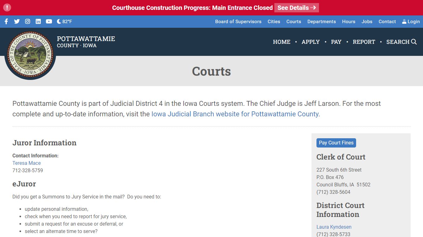 Courts - Pottawattamie County, Iowa