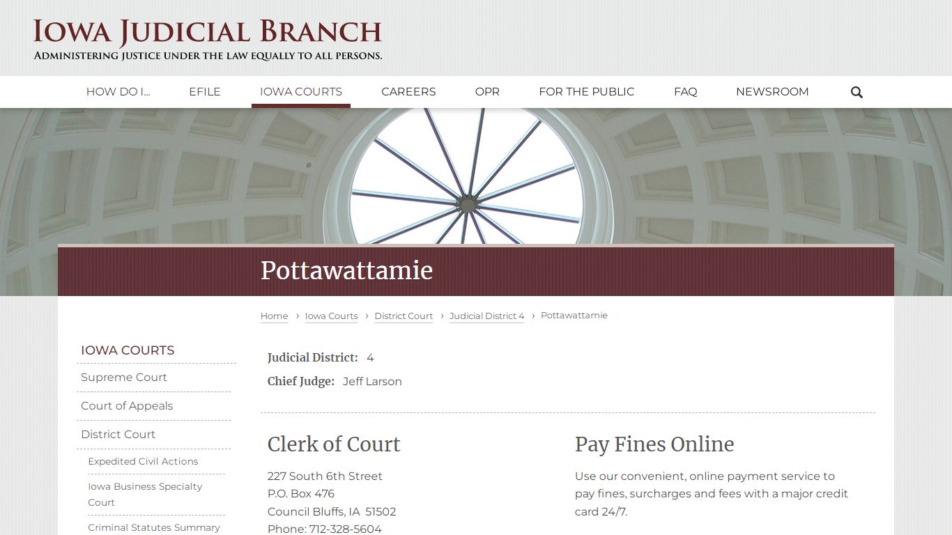 Pottawattamie | Judicial District 4 | Iowa Judicial Branch